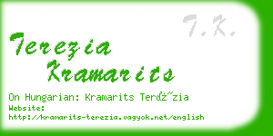 terezia kramarits business card